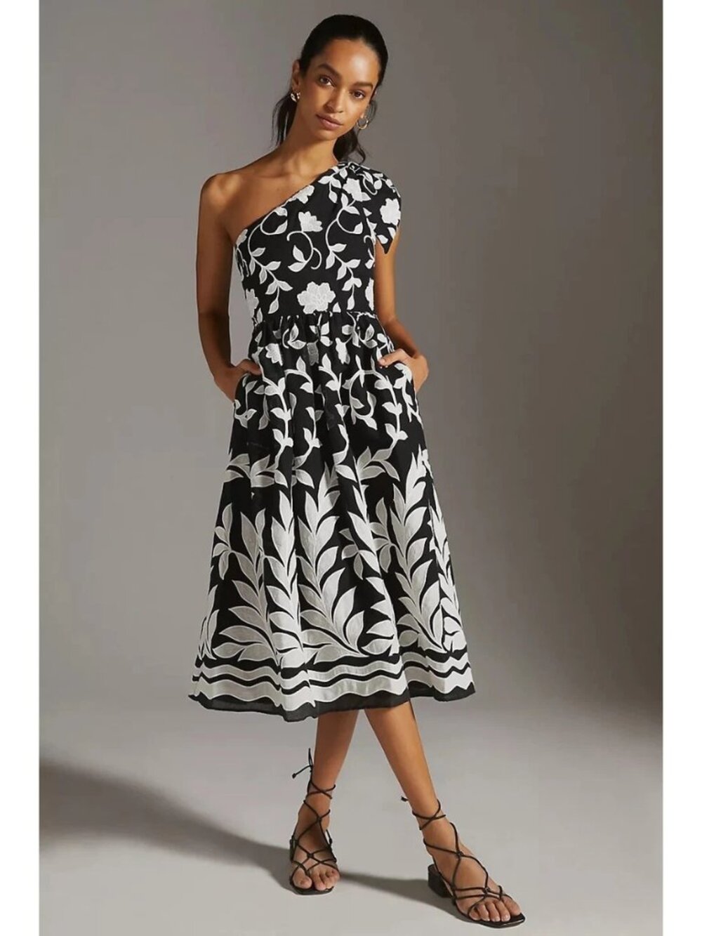 One-Shoulder Midi Dress